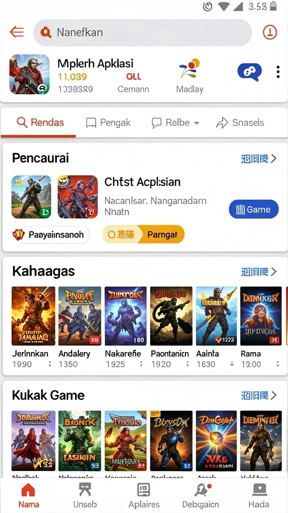 Tangkapan layar menunjukkan misi pertama di 73K.
