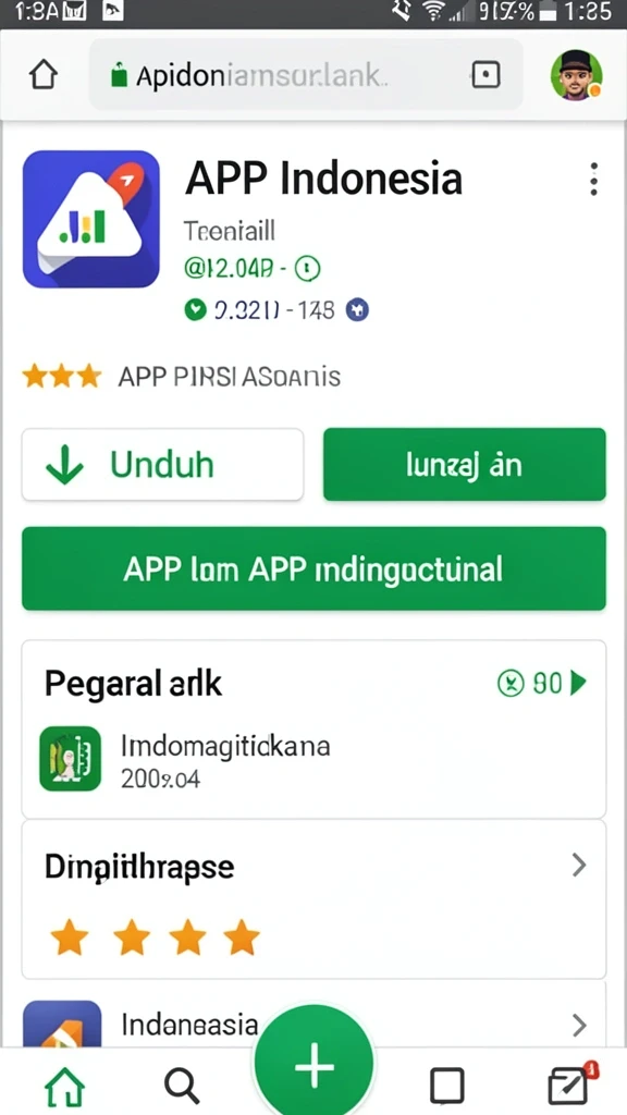 Beragam permainan yang tersedia di dalam aplikasi.