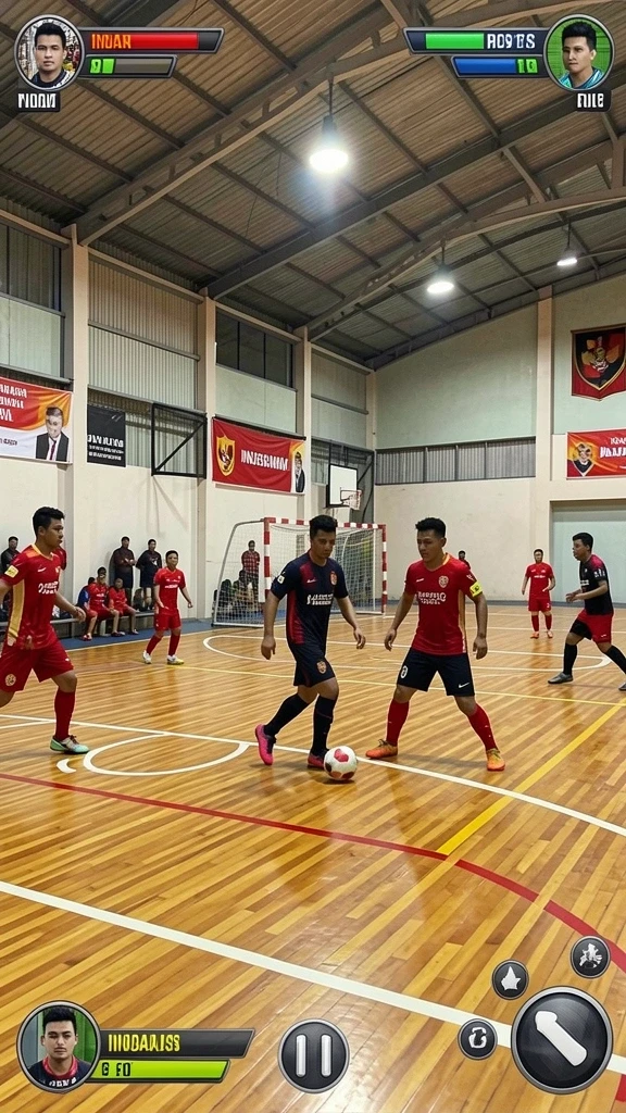 Momen menegangkan saat pertandingan berlangsung di GOAL55.