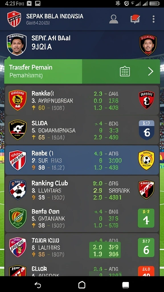 Tampilan awal yang menarik dan user-friendly.