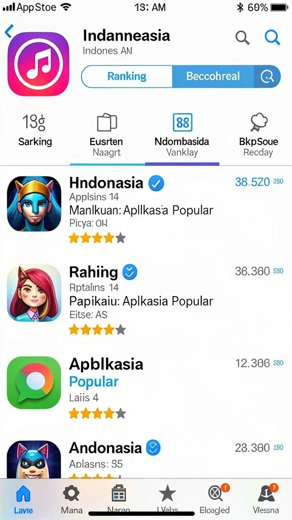 Leaderboards yang menunjukkan peringkat pemain secara real-time.