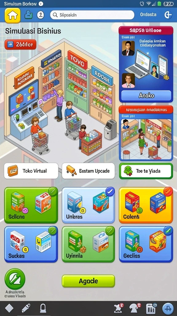Screenshot menunjukkan karakter utama yang sedang menjelajahi dunia fantasi.