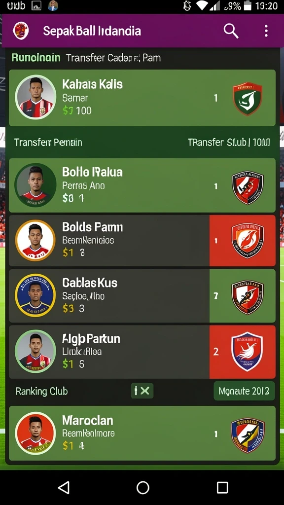 Screenshot menampilkan pilihan permainan kasino yang tersedia.