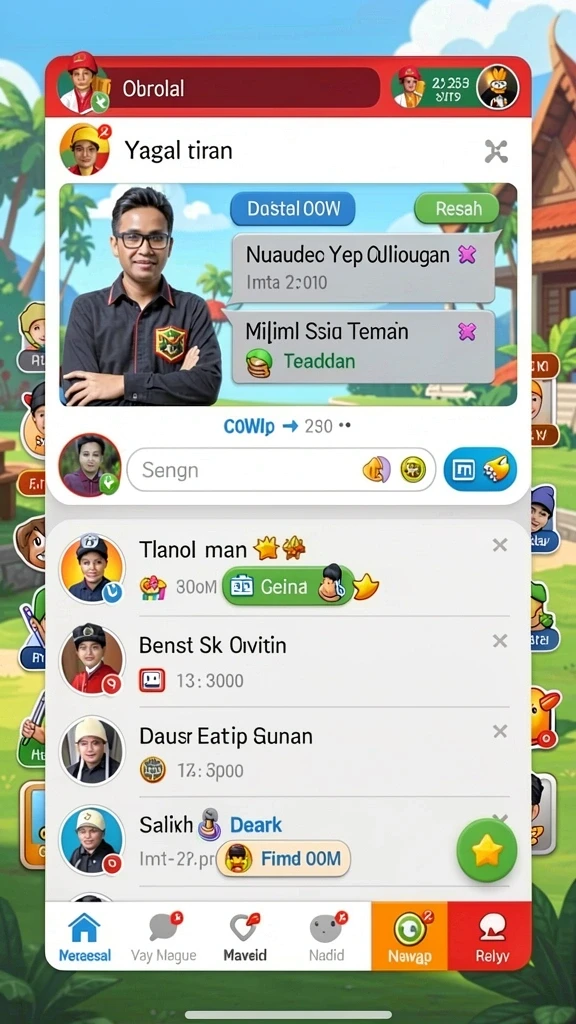 Grafis yang menarik dan penuh warna.