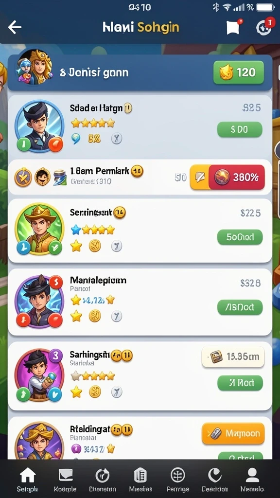 Tema permainan yang beragam dan penuh warna.
