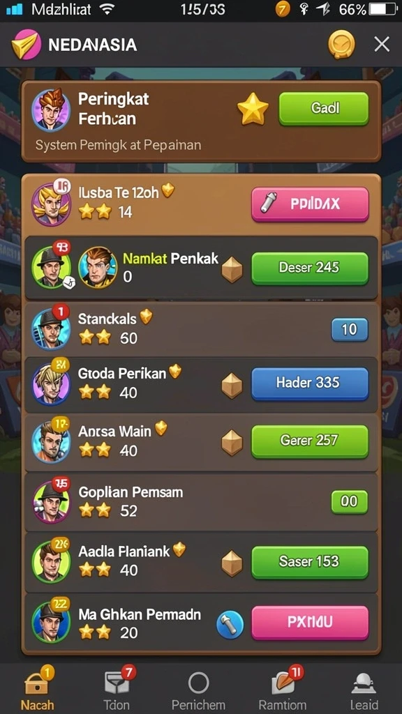 Tampilan grafis yang menarik dengan warna cerah.