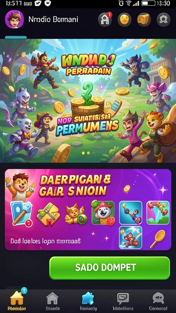 Tampilan antarmuka utama SESETOTO yang menarik.