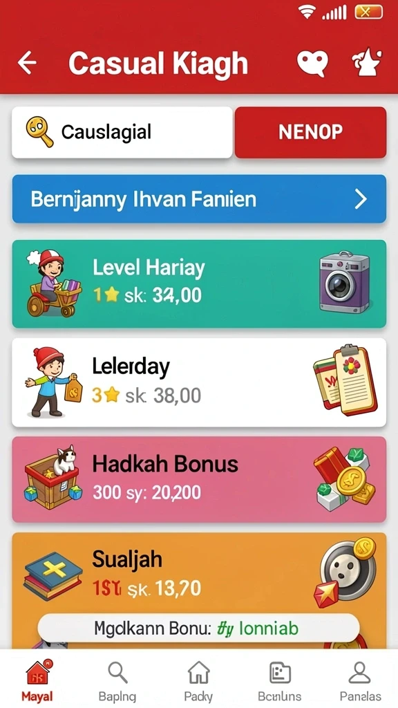 Tampilan antarmuka SOBATGAMING yang menarik.