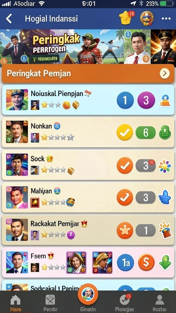 Gambar antarmuka utama game UNTUNGGO yang menarik.