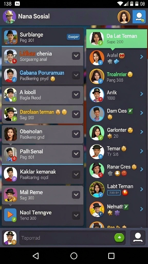 Screenshot dari leaderboard memperlihatkan peringkat pemain.