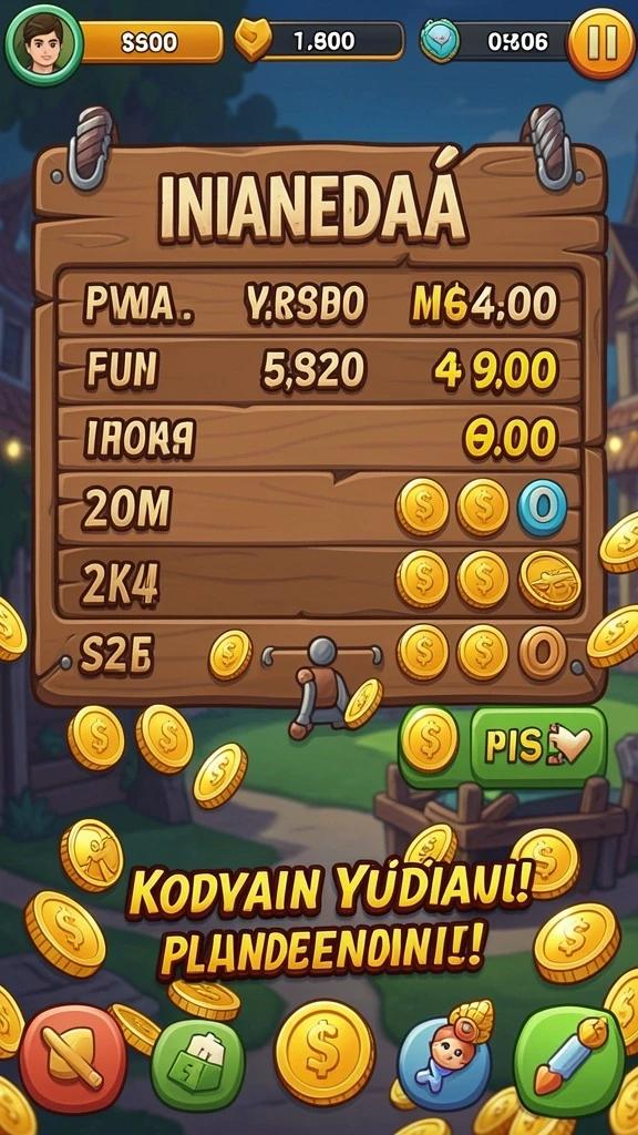 Tangkapan layar dari level menantang dengan banyak rintangan.